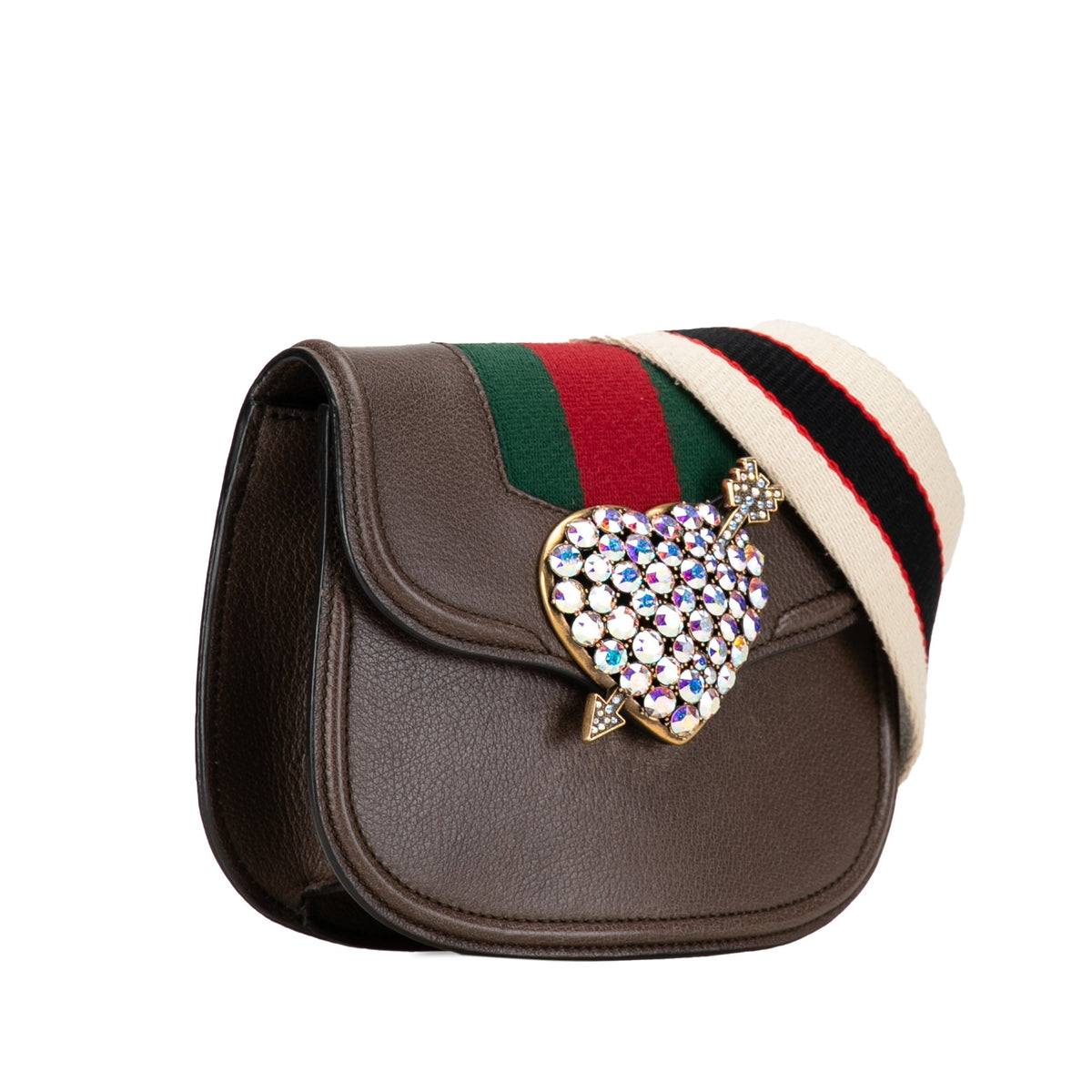 GUCCI Small Linea Totem Crystal Heart Crossbody Crossbody Bag