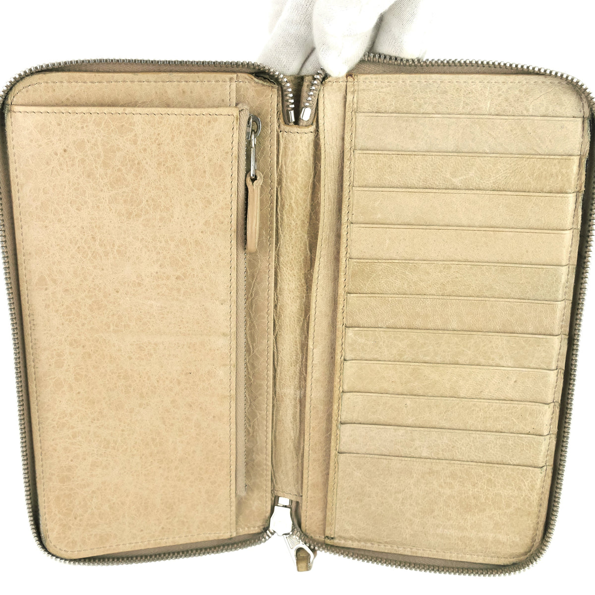 balenciaga Long Zipper Agneau Leather Wallet