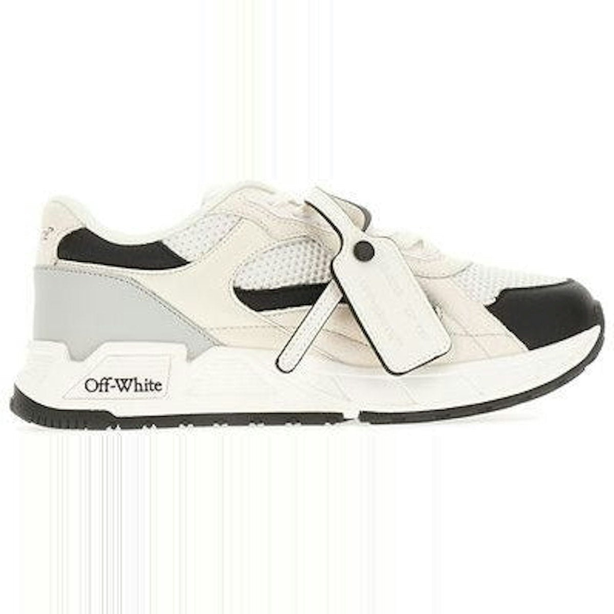 OFF WHITE LEATHER SNEAKERS.
