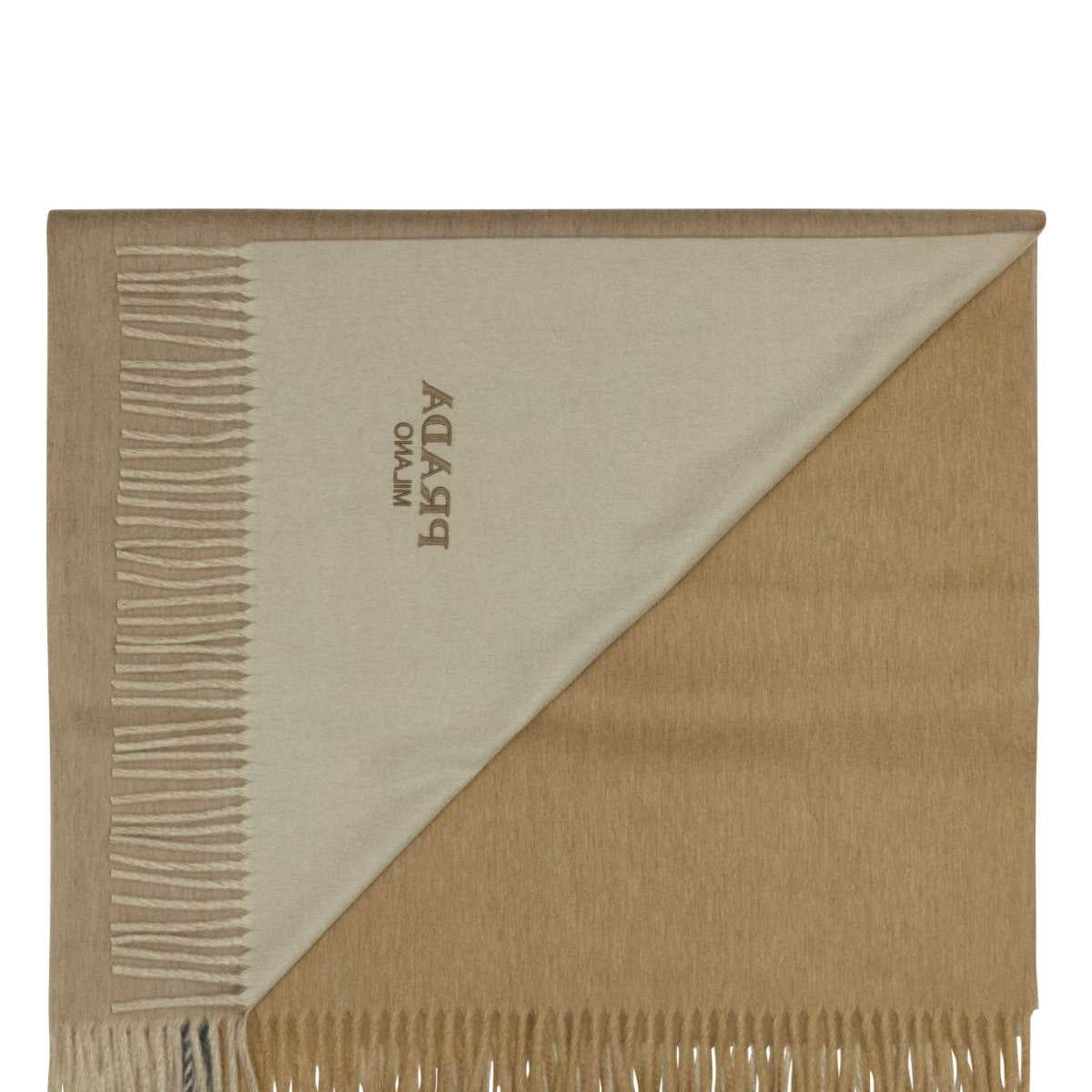 PRADA Two-Tone Cashmere Blend Blanket