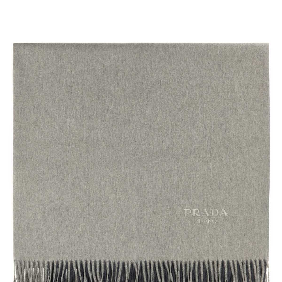 PRADA Two-Tone Cashmere Blend Blanket - Plaid Design