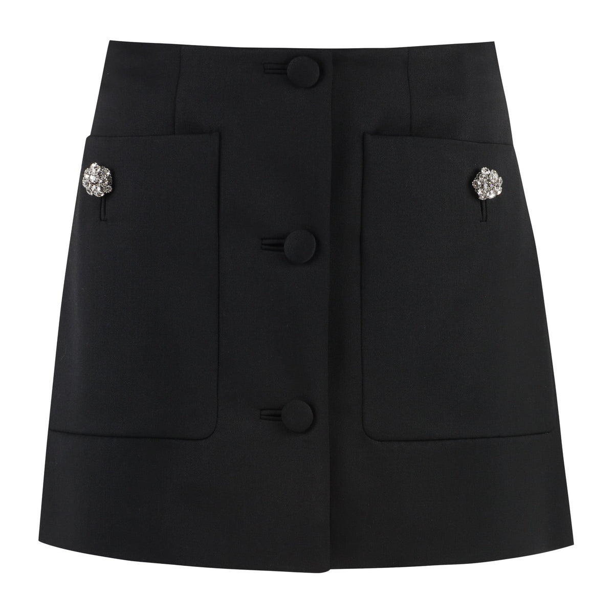 PRADA Elegant Wool Mini Skirt for Women - SS25 Collection