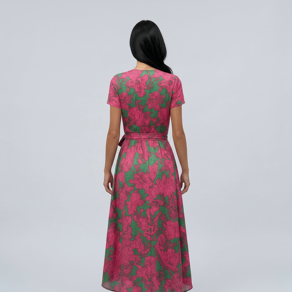 Elowen | Wrap Maxi Dress with Short Sleeves