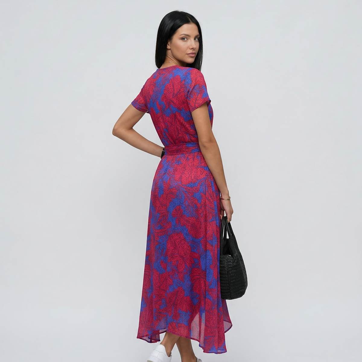 Elowen | Wrap Maxi Dress with Short Sleeves
