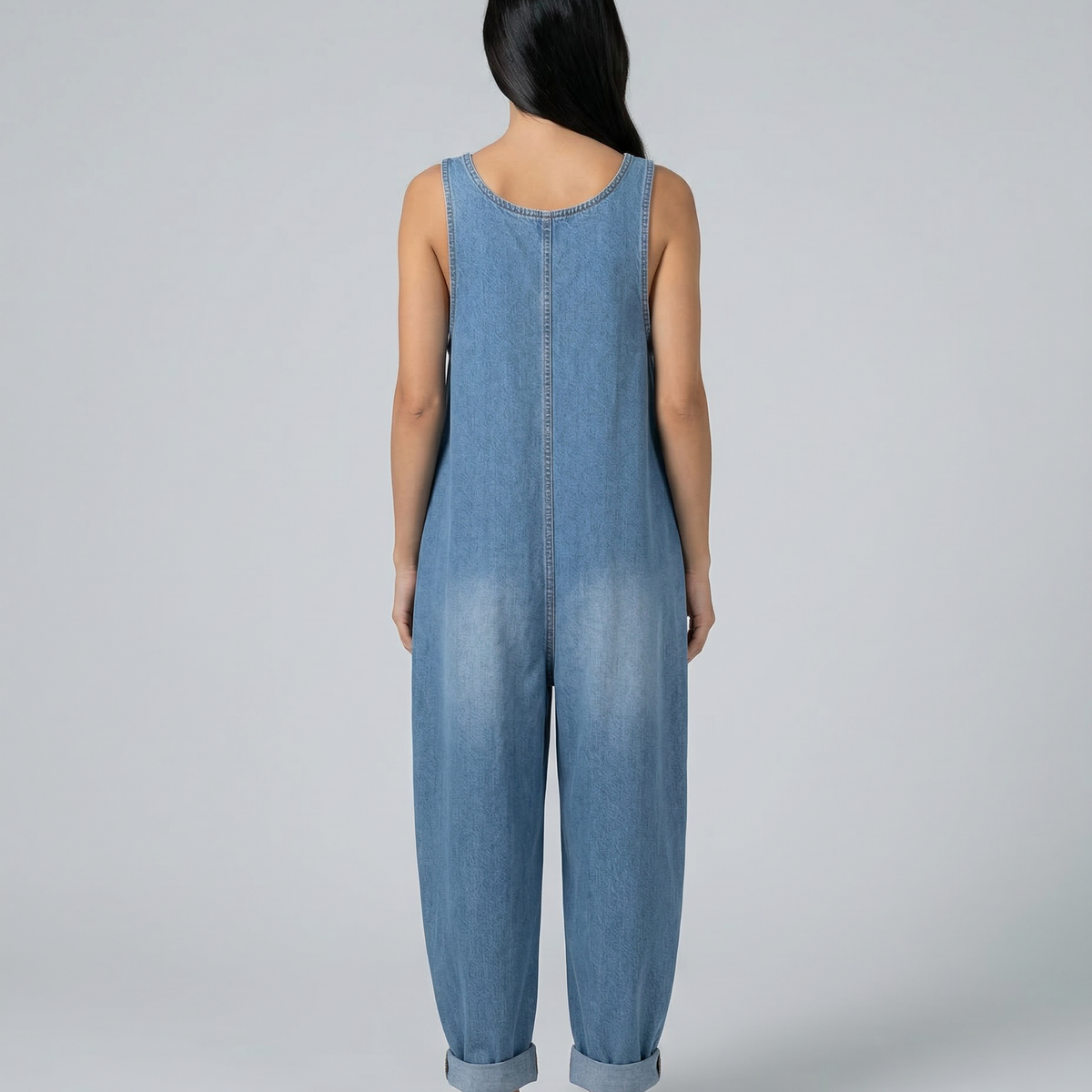 Abigail | Denim Jumpsuit with Button Front
