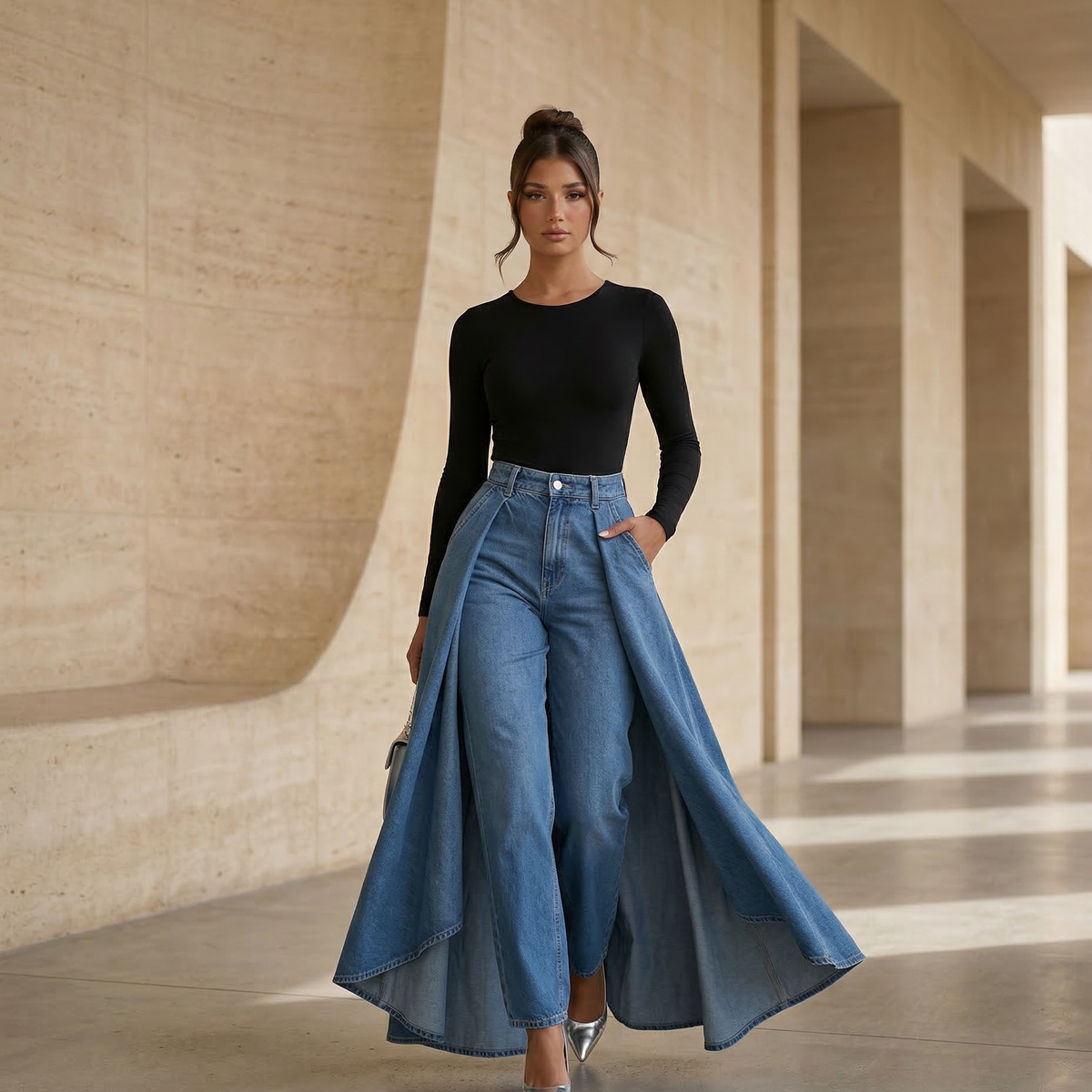 Calira | High-Waisted Wide-Leg Jeans