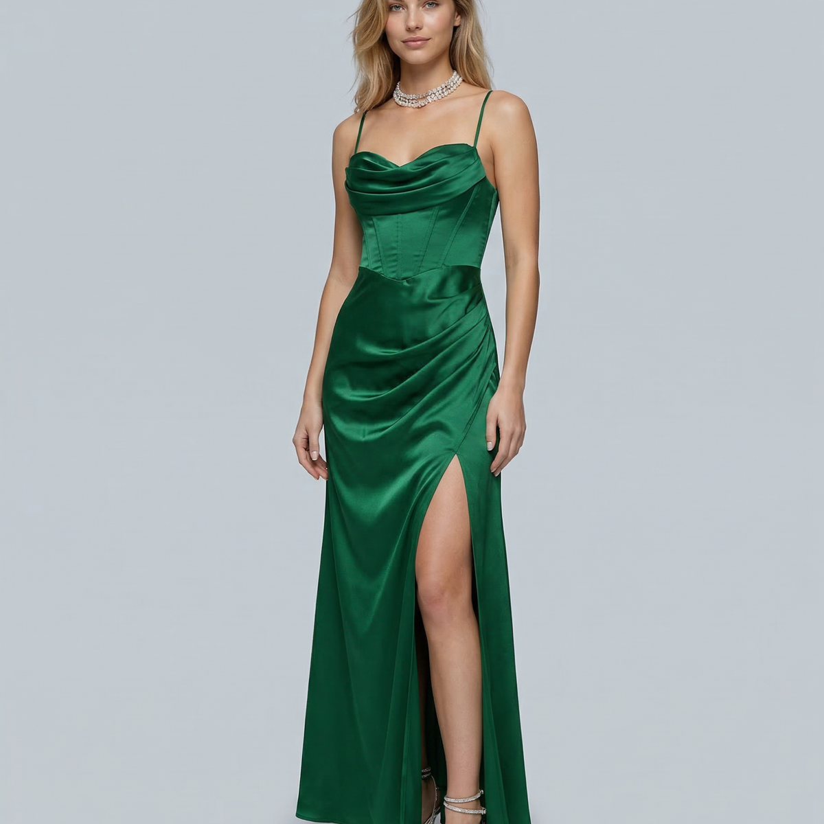 Evelina | Maxi Dress with Draped Bodice