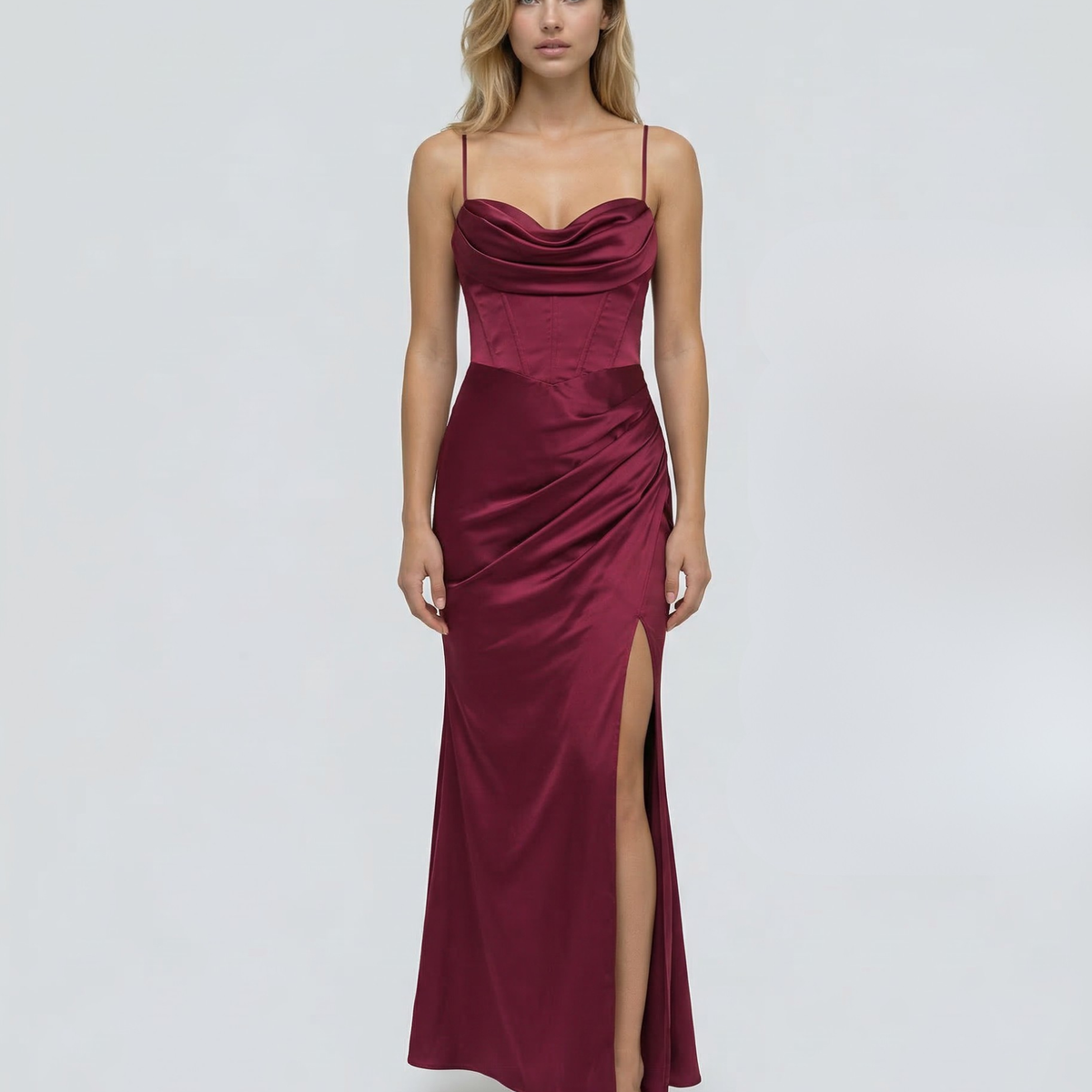 Evelina | Maxi Dress with Draped Bodice
