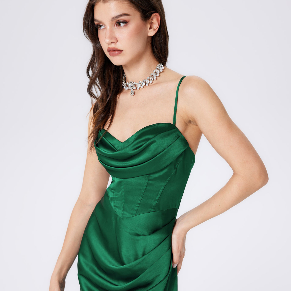 Evelina | Maxi Dress with Draped Bodice