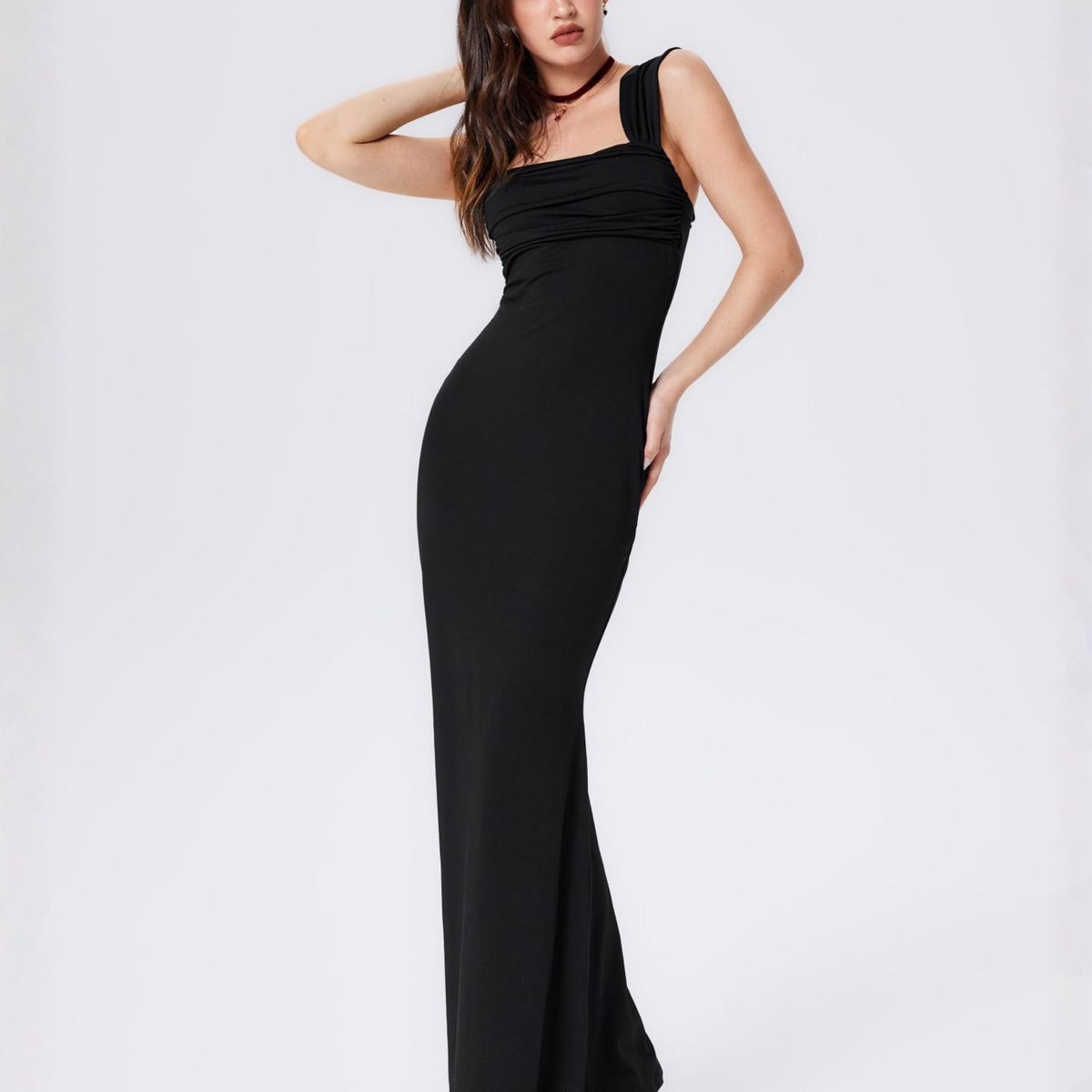 Layla | Maxi Dress with Draped Bodice