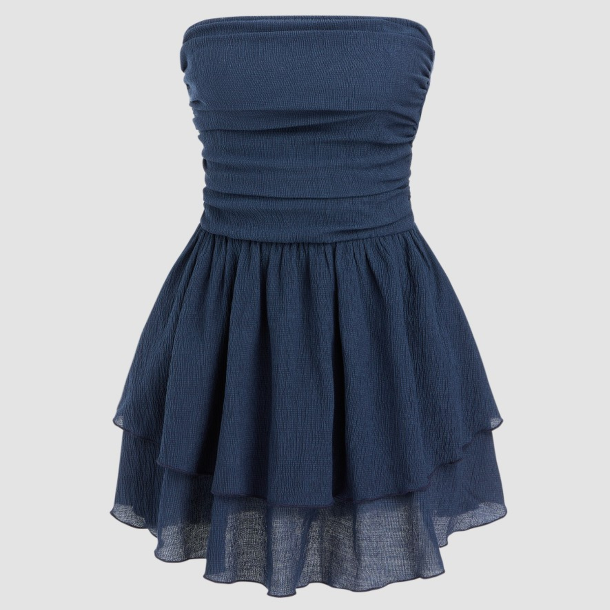 Elodie | Strapless Mini Dress with Tiered Ruffle Skirt