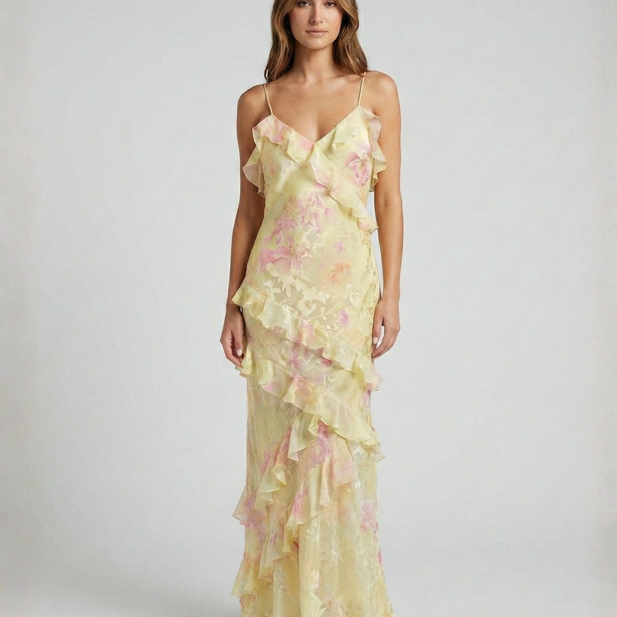 Isabella | Maxi Dress with Layered Ruffle Skirt