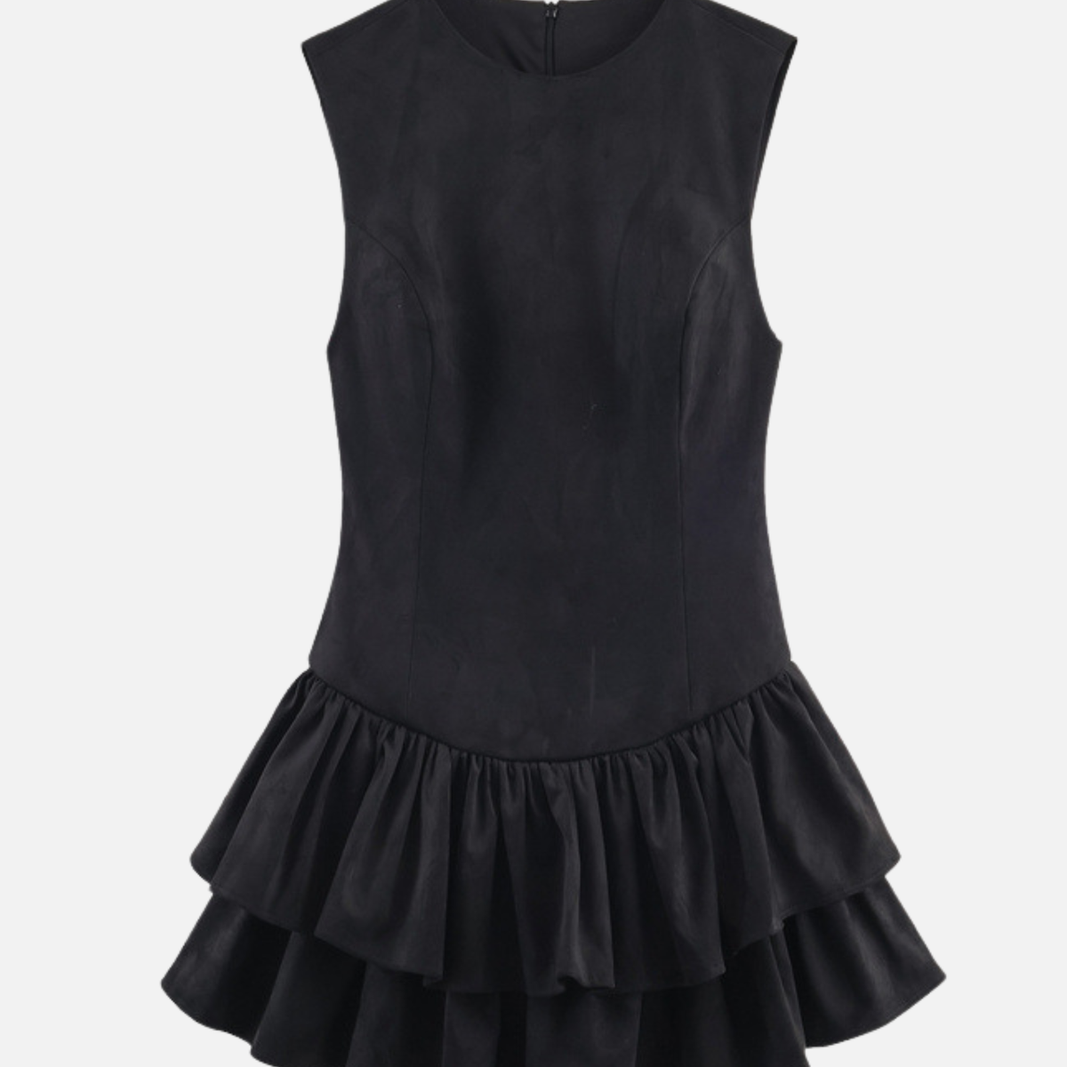Skylar | Ruffled Mini Dress with Zipper Back