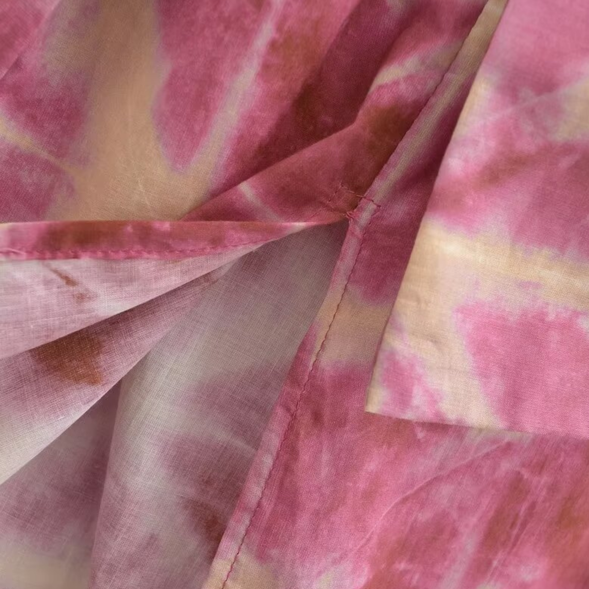 Brooklyn | Tie & Dye Draped Midi Dress with Front Knot
