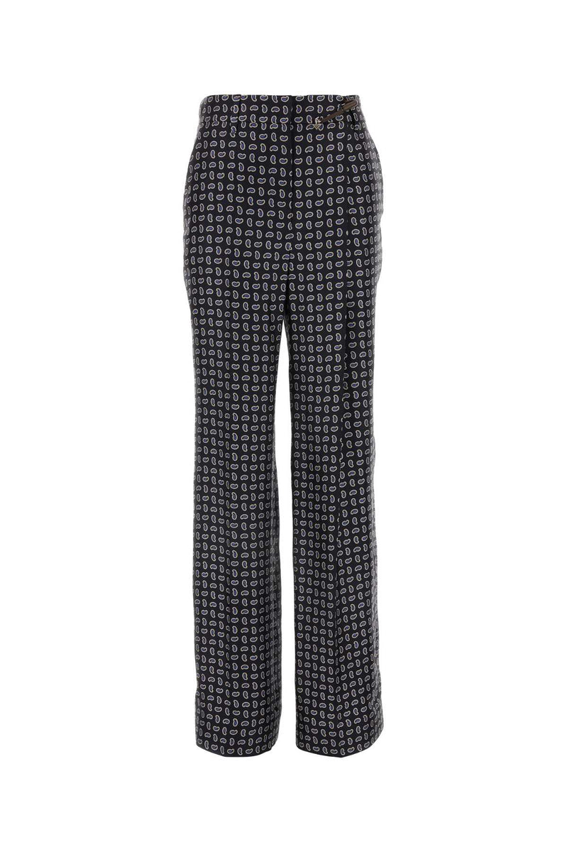 PRADA Silk Printed Pants for Women - Fall/Winter 2025
