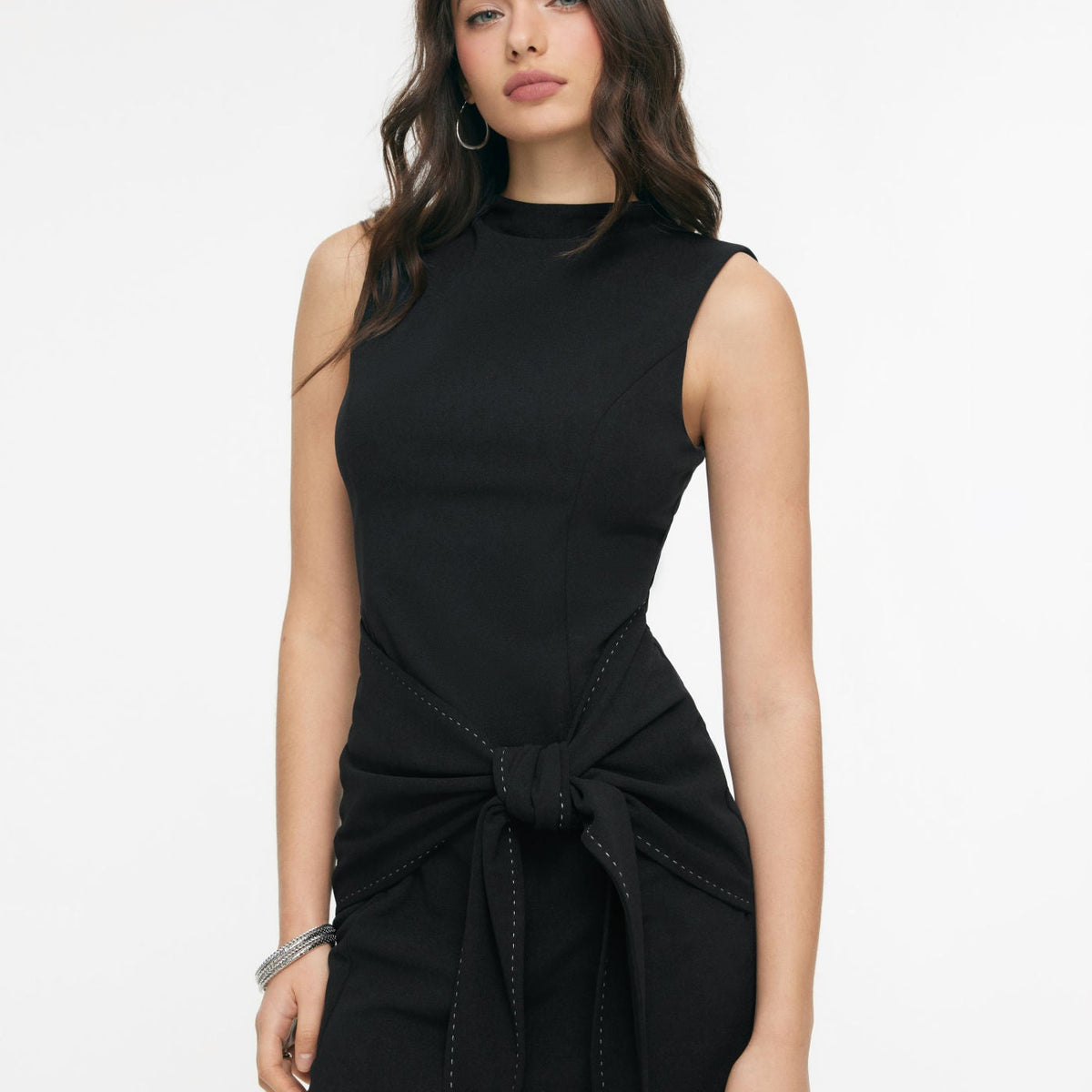 Audrey | Mini Dress with Knotted Waist Detail