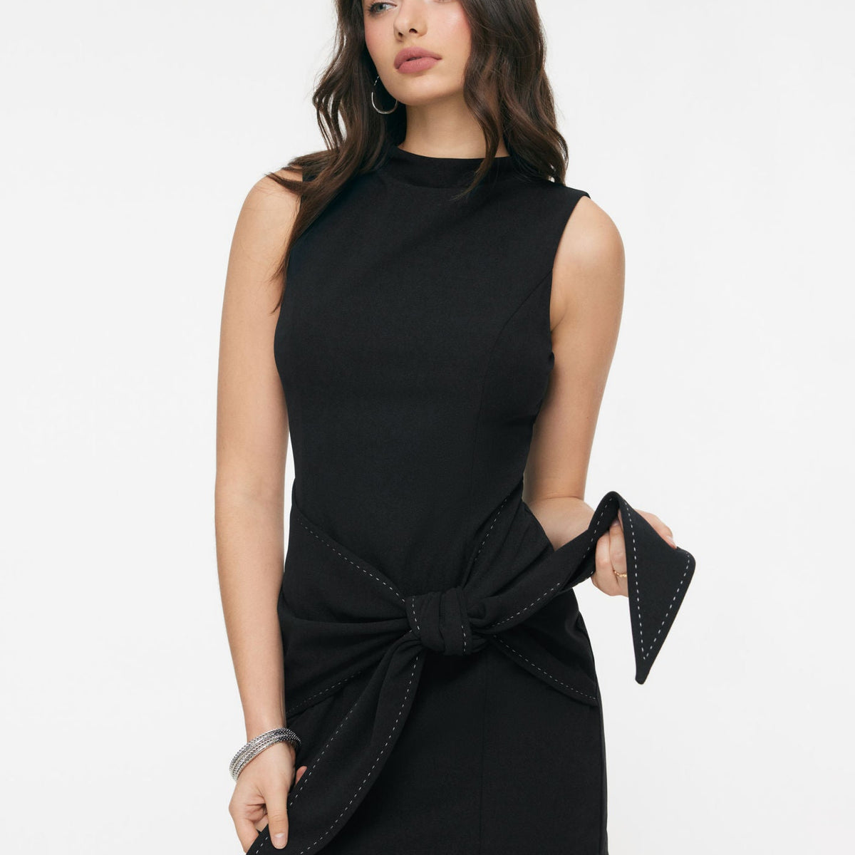 Audrey | Mini Dress with Knotted Waist Detail
