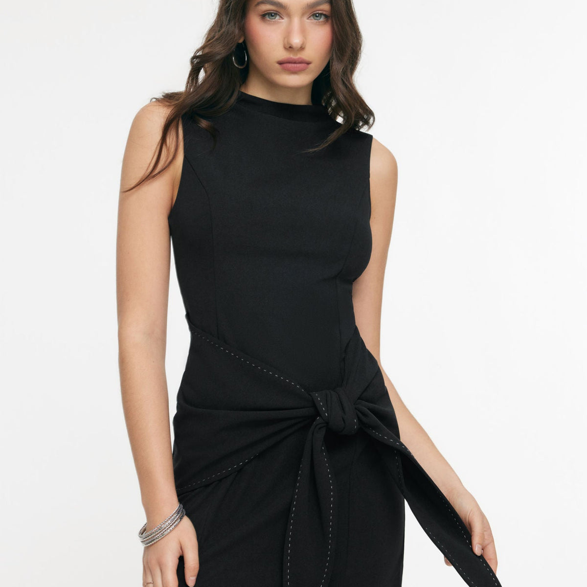 Audrey | Mini Dress with Knotted Waist Detail
