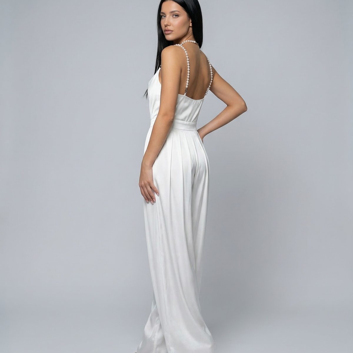 Ava | Wide-Leg Sleeveless V-Neck Jumpsuit