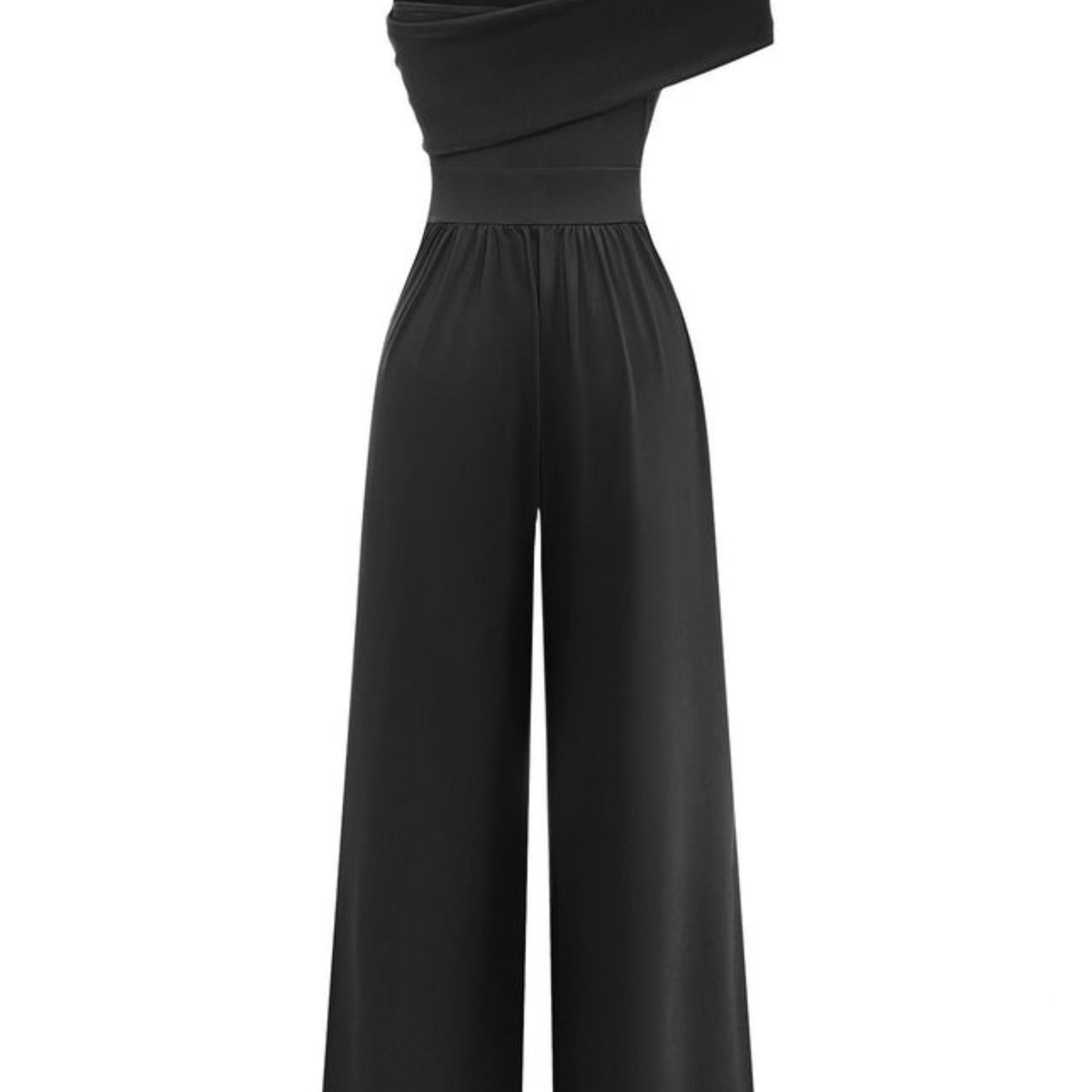 Mila | One-Shoulder Buckle Wide-Leg Jumpsuit