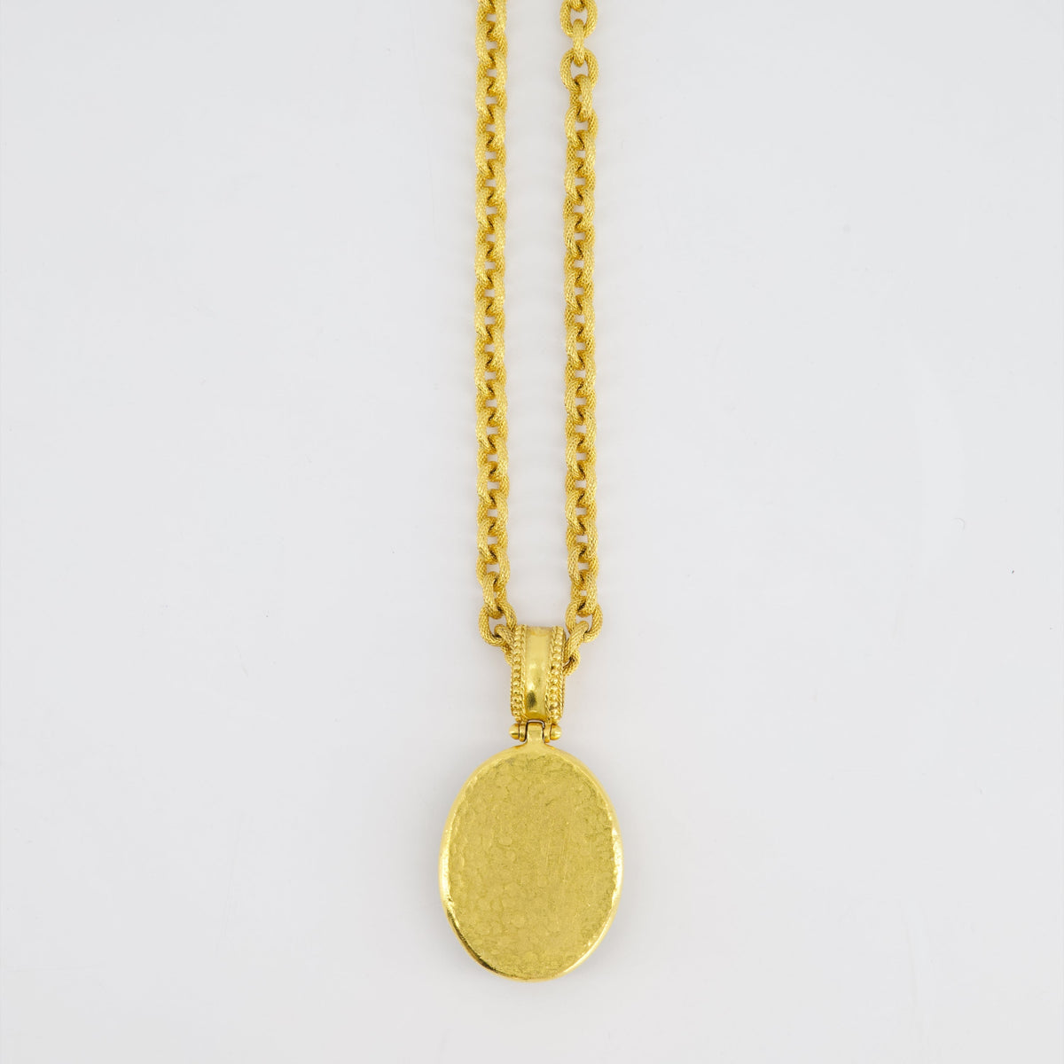 Chanel 96A Vintage Gold and Black Pendant Necklace With CC Detail