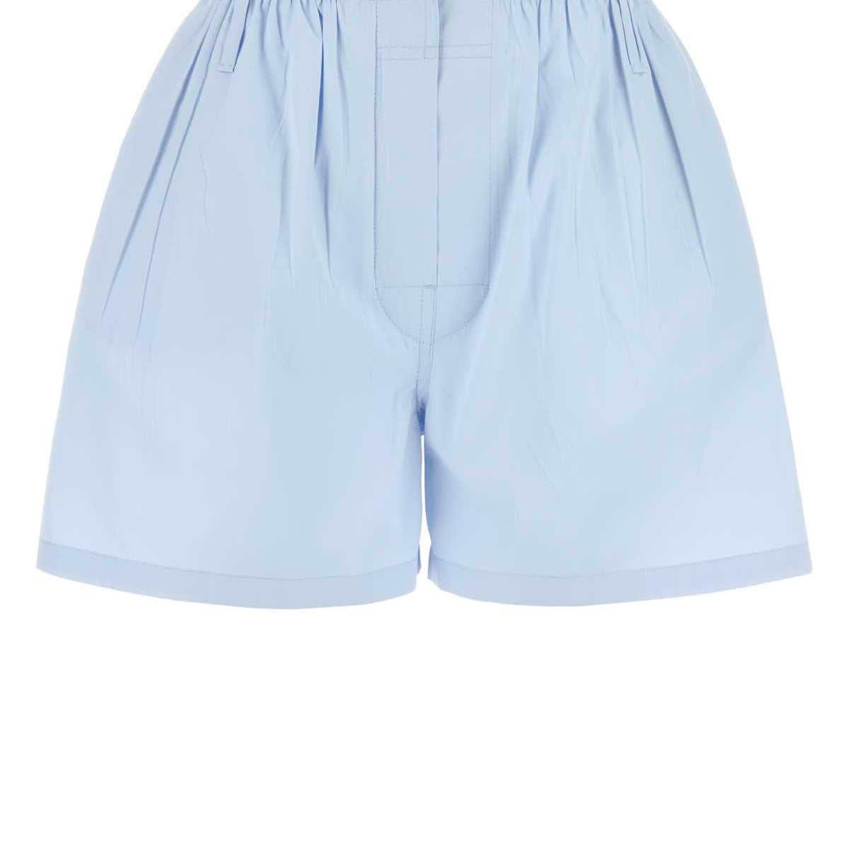 PRADA Light Poplin Mini Shorts for Women - FW25