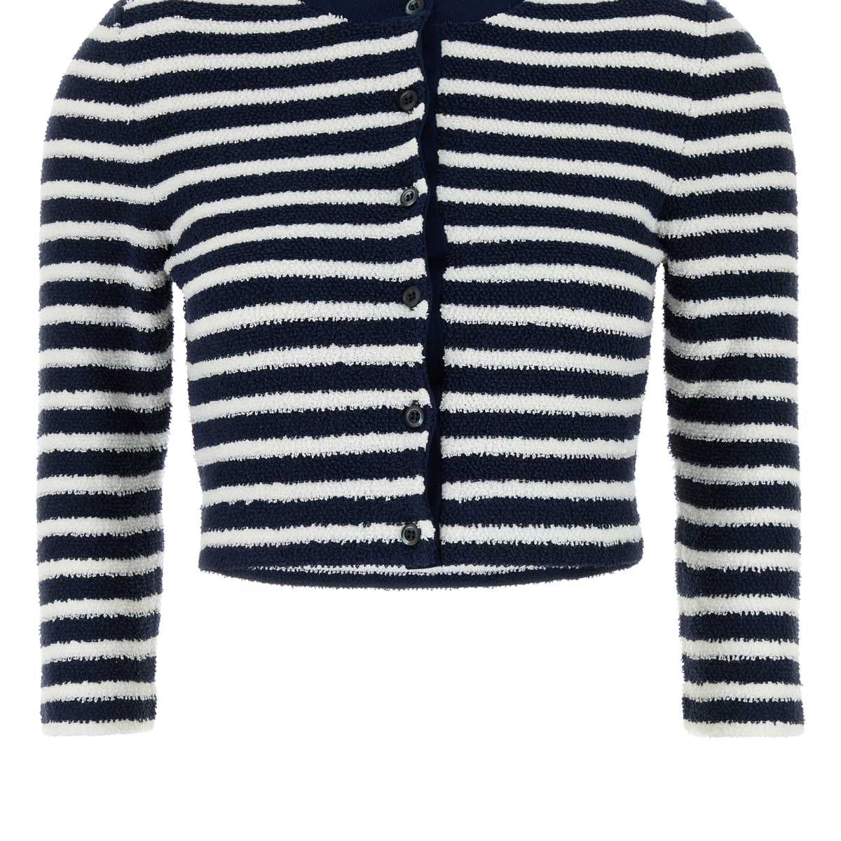 PRADA Embroidered Boucle Loop Cardigan