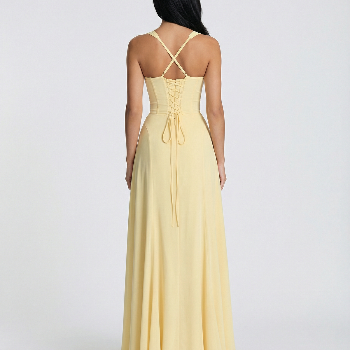 Mary | Maxi Dress with Corset Bodice and Lace-Up Back