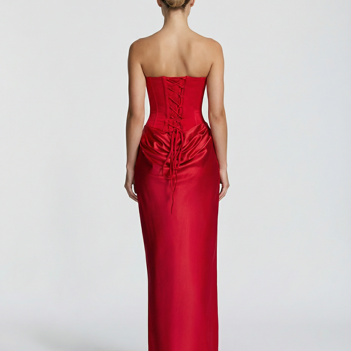 Gemma | Maxi Dress with Strapless Corset and Draped Skirt