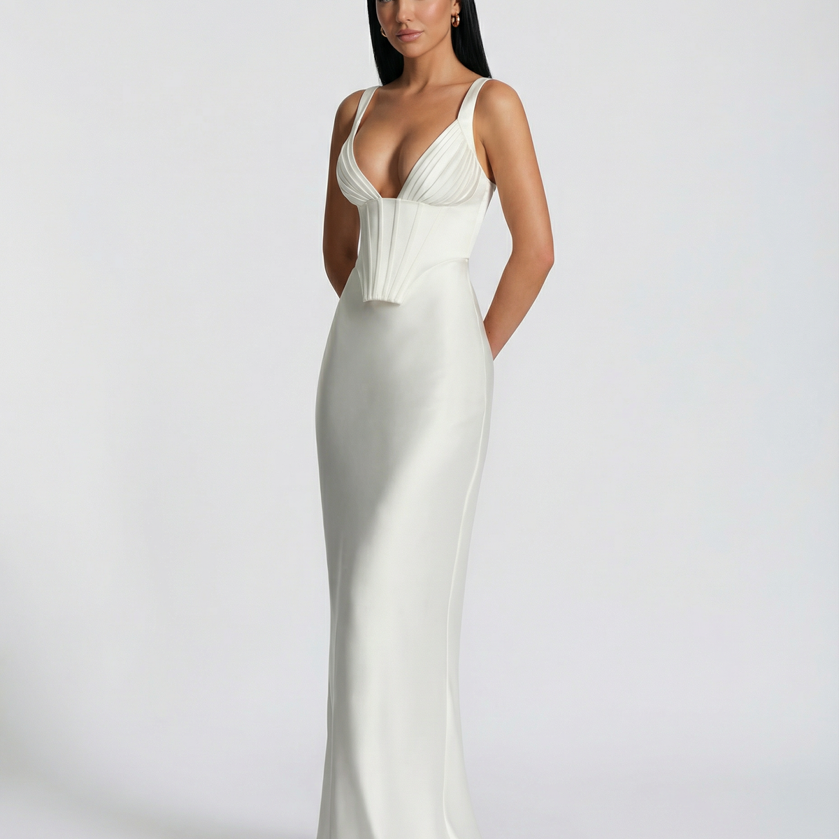 Genesis | Maxi Dress with Structured Corset Bodice