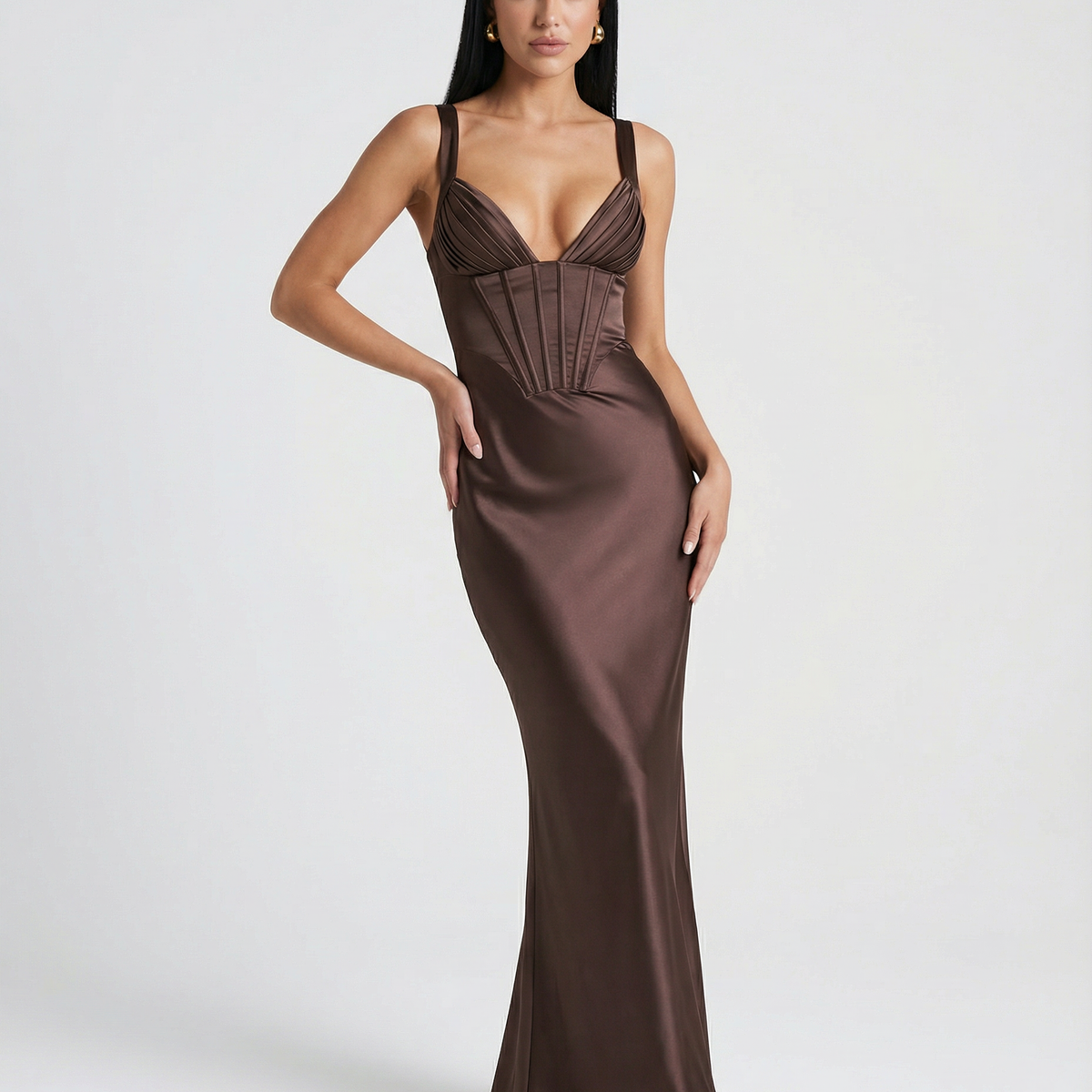 Genesis | Maxi Dress with Structured Corset Bodice