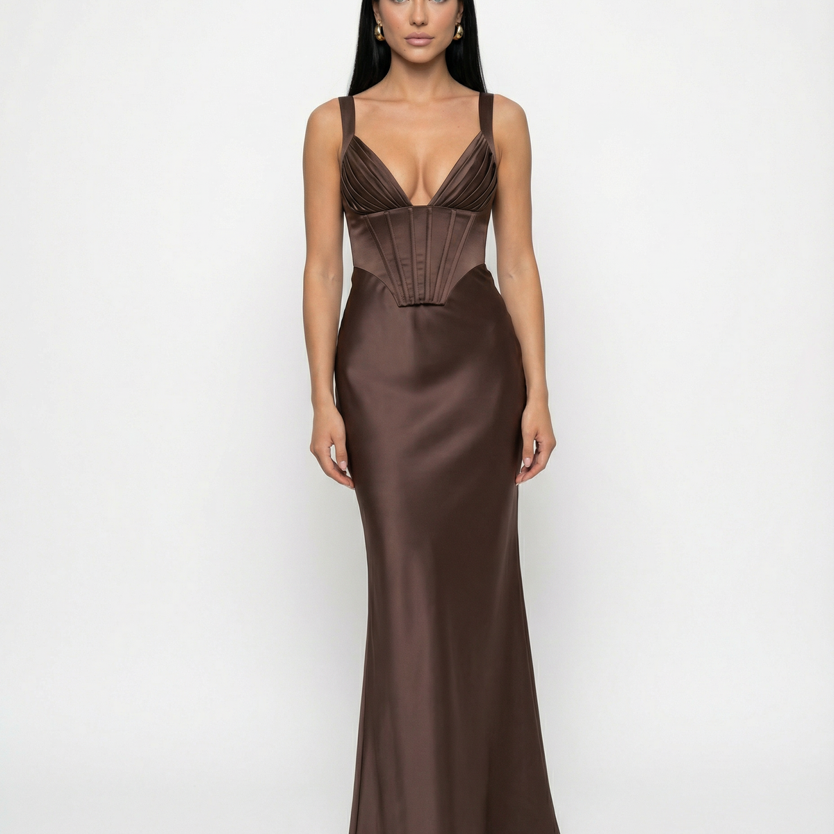 Genesis | Maxi Dress with Structured Corset Bodice