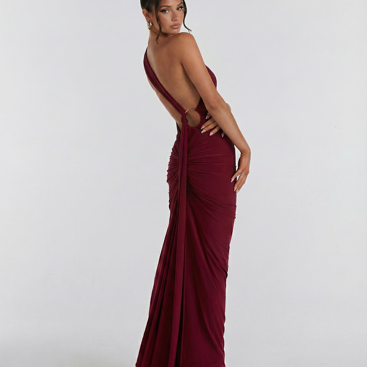 Ximena | Maxi Dress with One-Shoulder Open Back