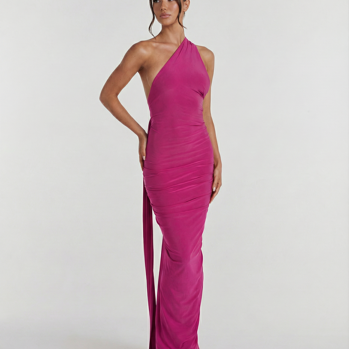 Ximena | Maxi Dress with One-Shoulder Open Back