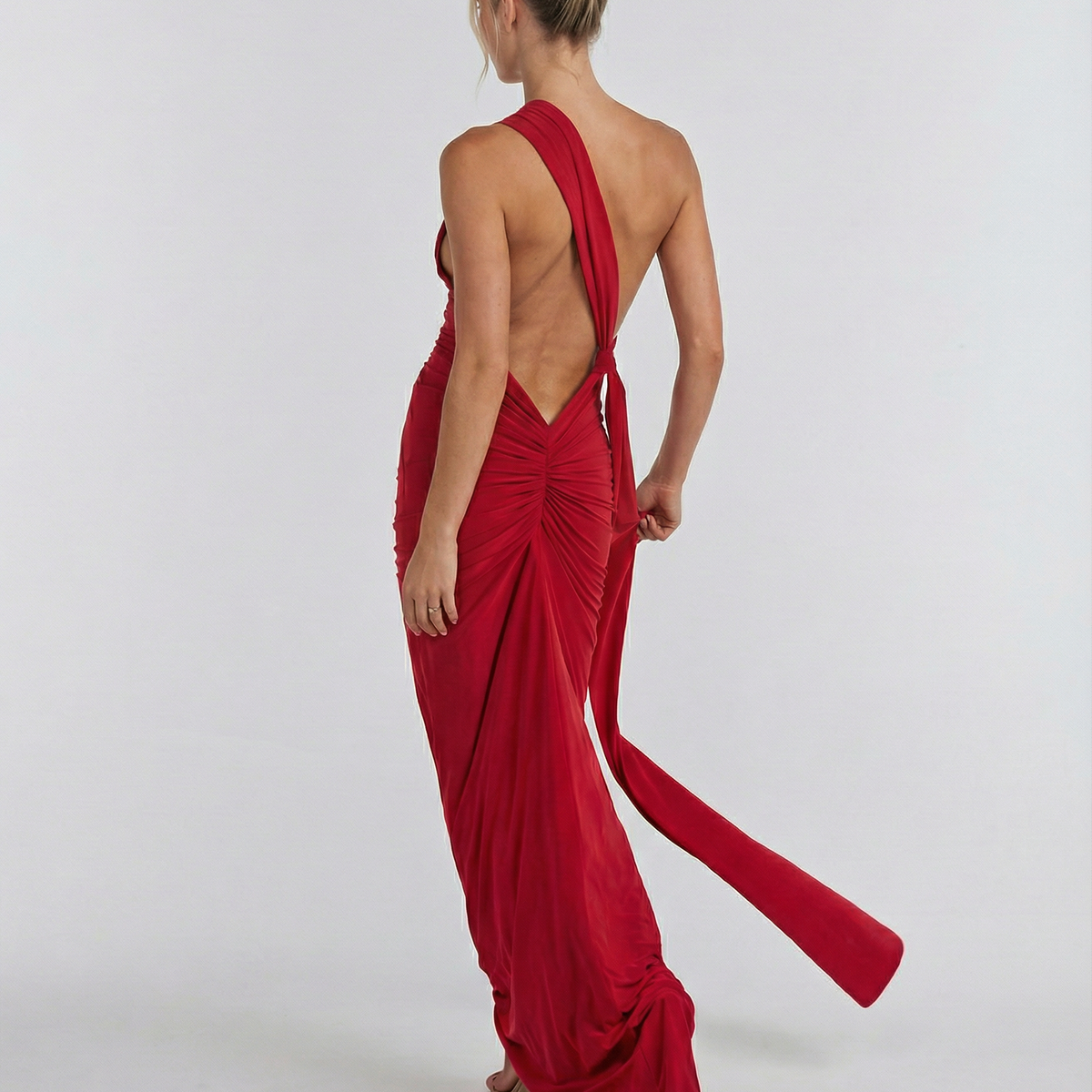 Ximena | Maxi Dress with One-Shoulder Open Back