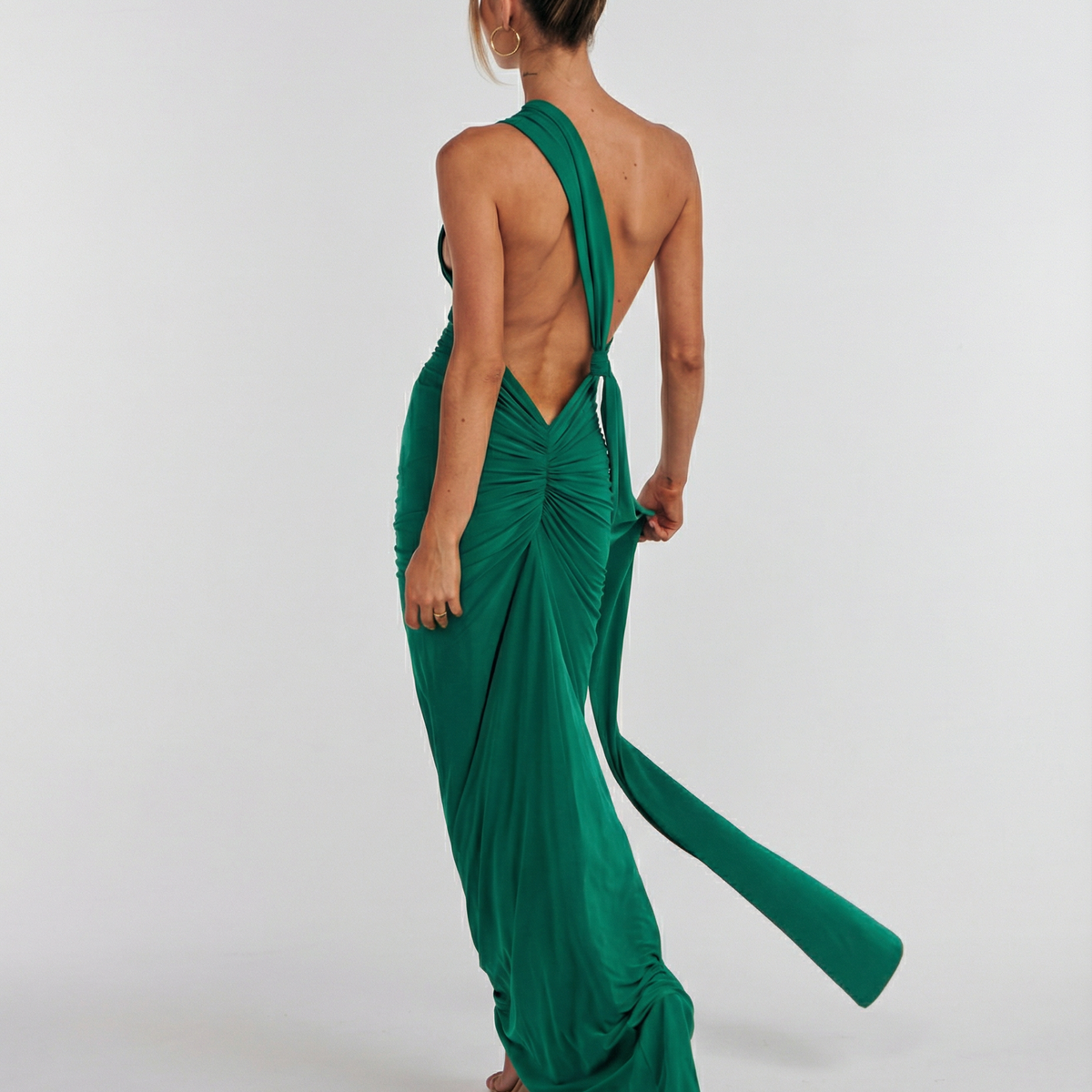 Ximena | Maxi Dress with One-Shoulder Open Back