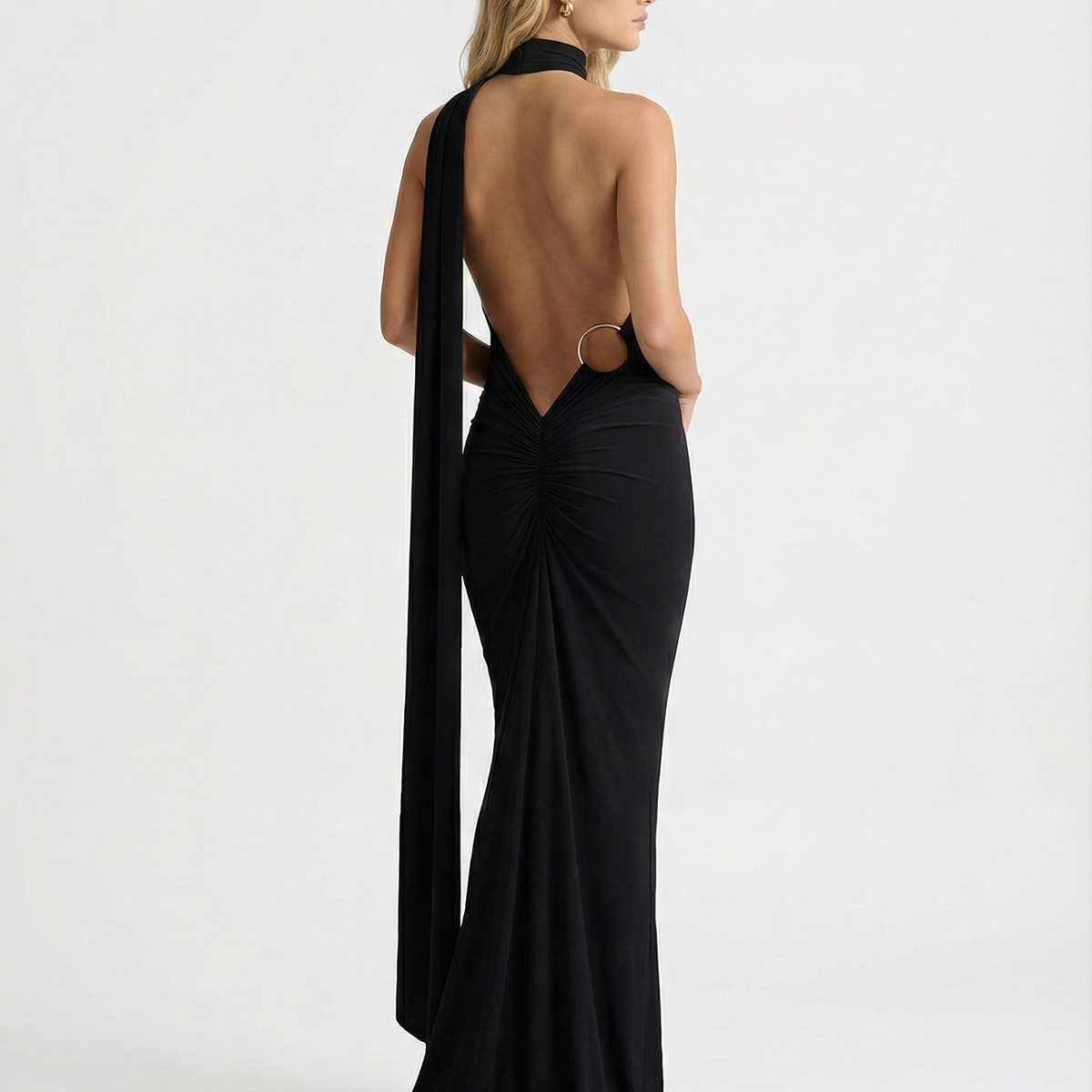 Ximena | Maxi Dress with One-Shoulder Open Back