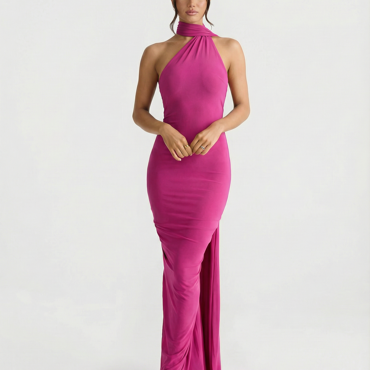 Ximena | Maxi Dress with One-Shoulder Open Back