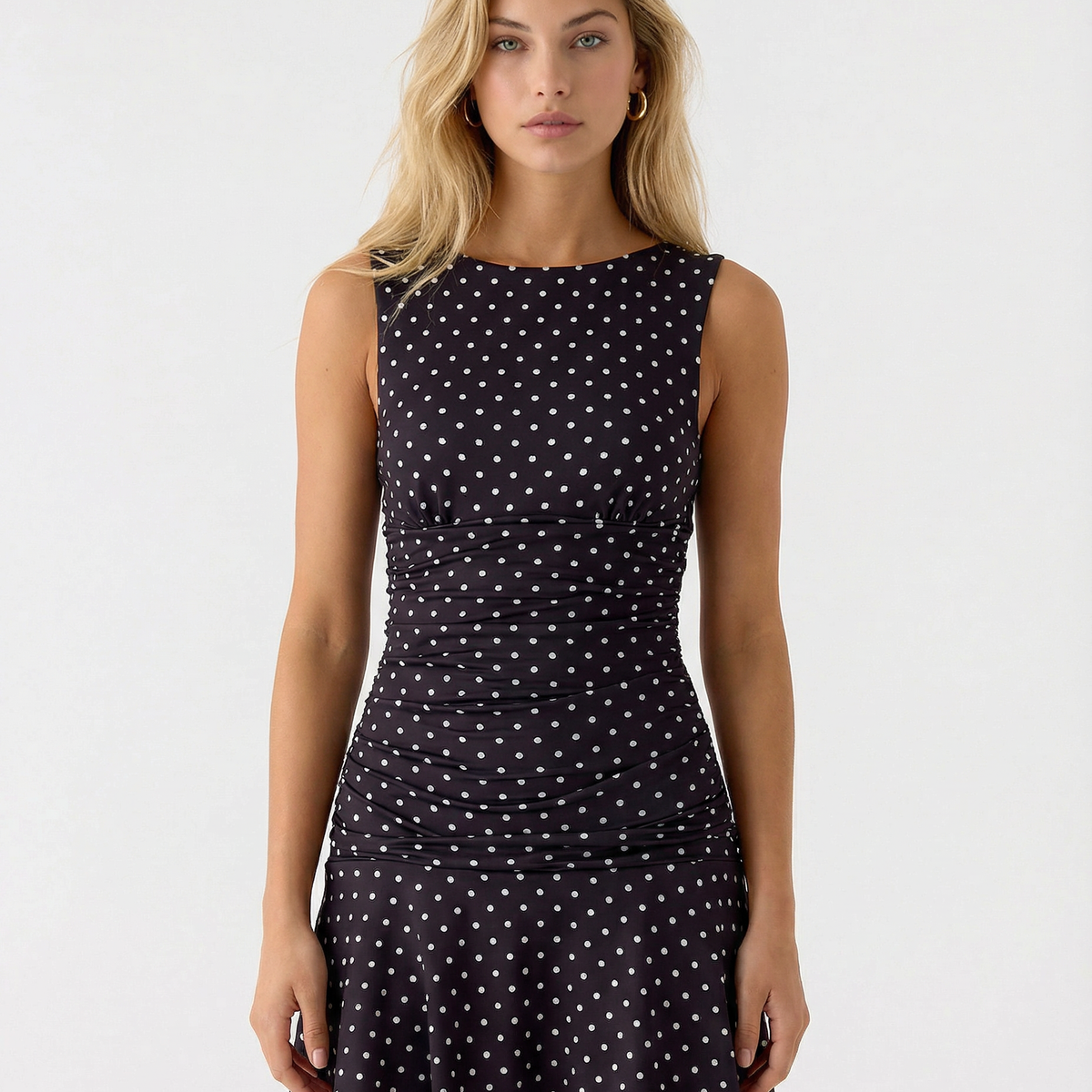 Susana | Polkadot Sleeveless Mini Dress