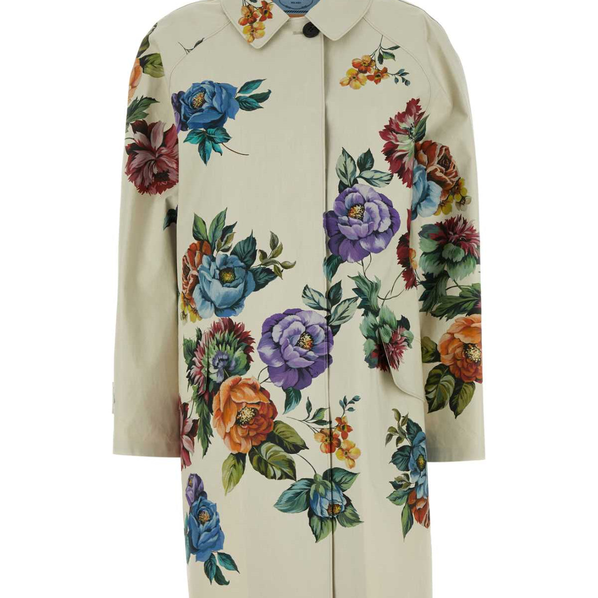 PRADA Printed Cotton Overcoat - Women’s Fashion Statement