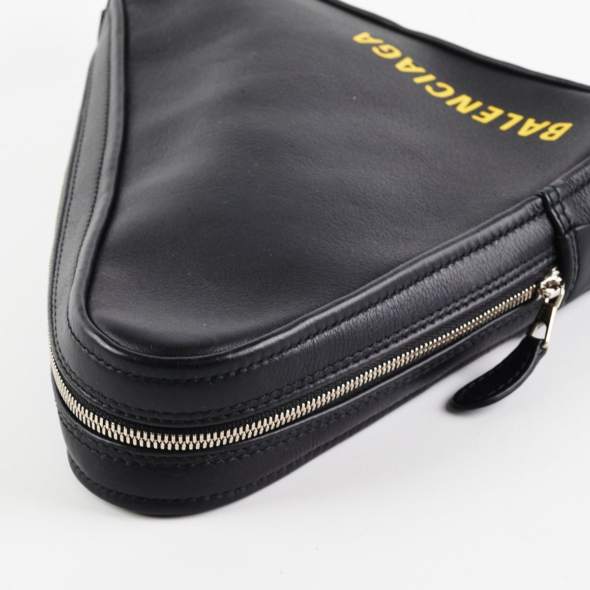 balenciaga Triangle Zip Clutch Black