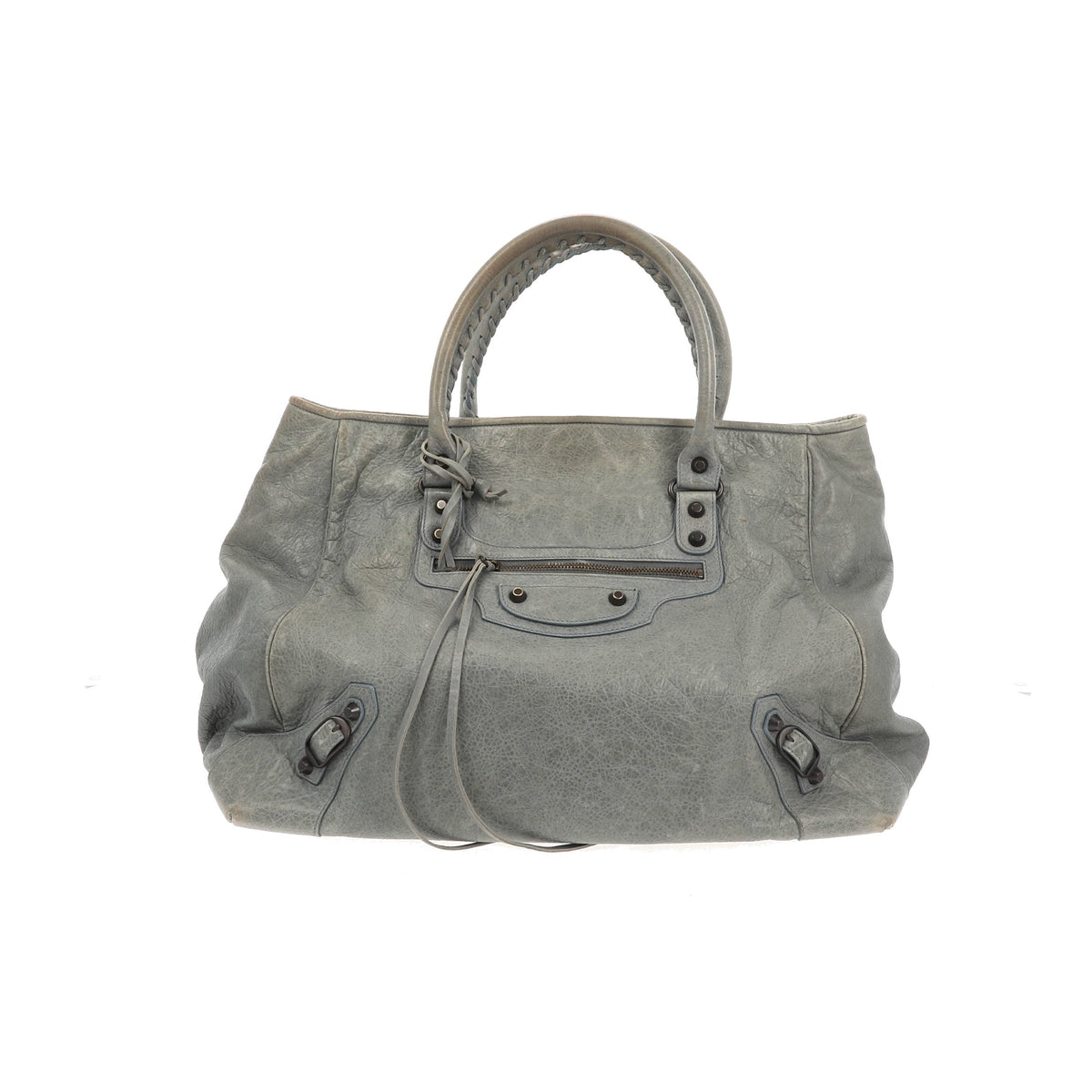 balenciaga Sunday Shoulder Bag in Blue Leather