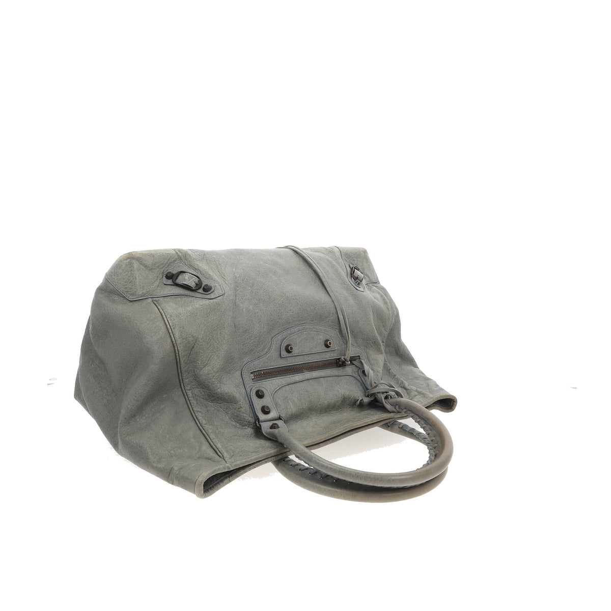 balenciaga Sunday Shoulder Bag in Blue Leather