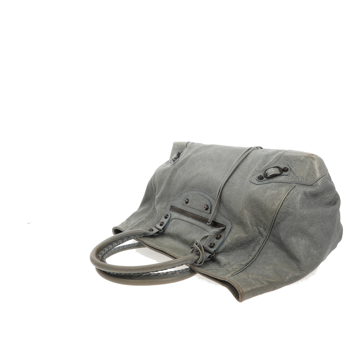 balenciaga Sunday Shoulder Bag in Blue Leather