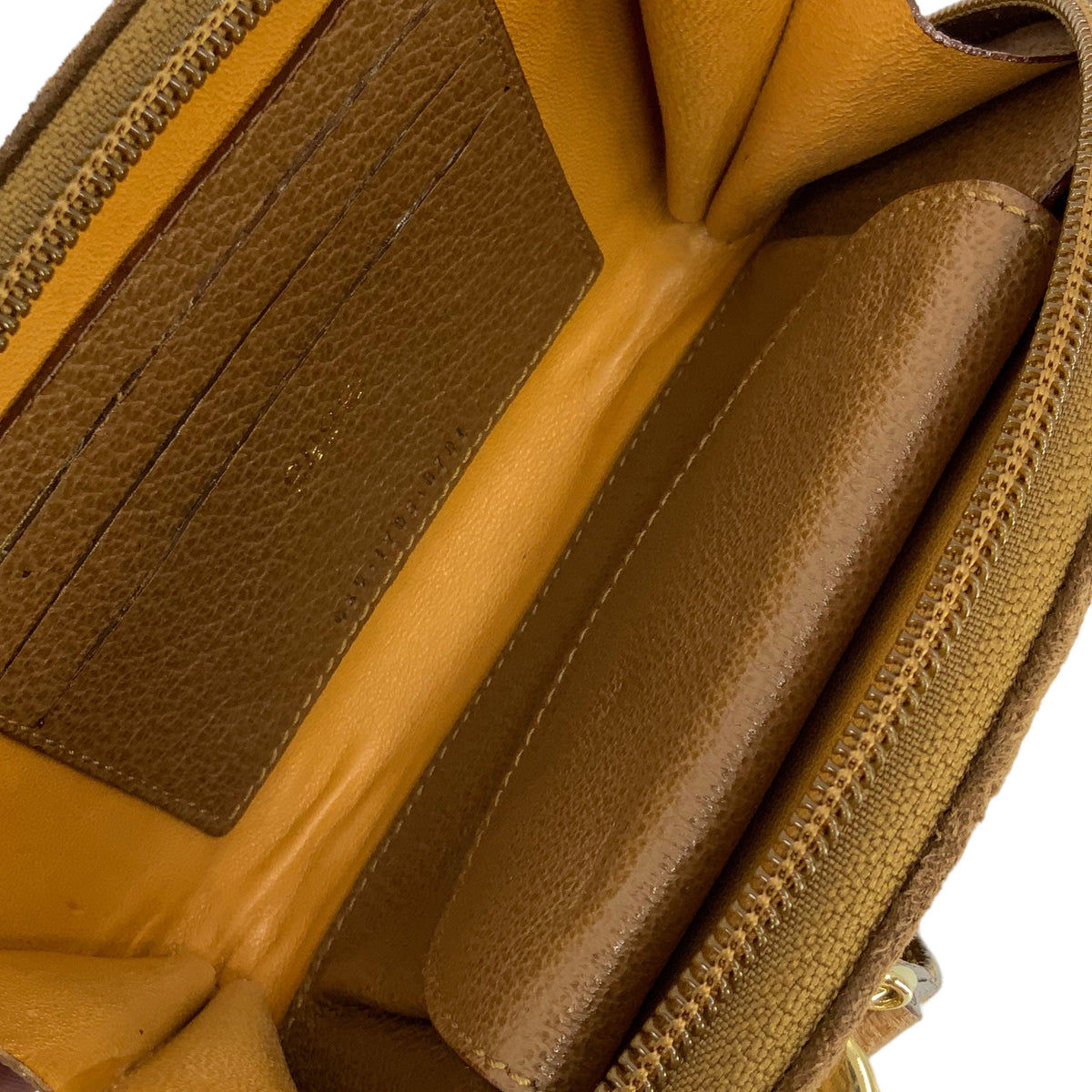 GUCCI Vintage Suede Bamboo Handle Mini Wallet Crossbody Bag