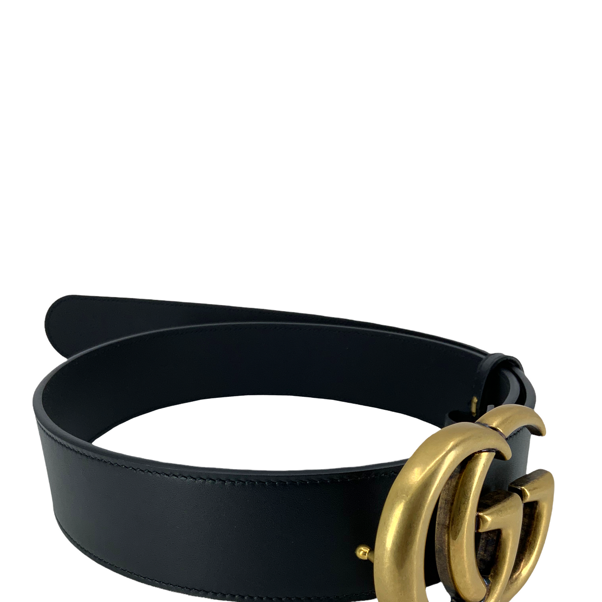 GUCCI GG Marmont Wide Leather Belt Size 80 NEW