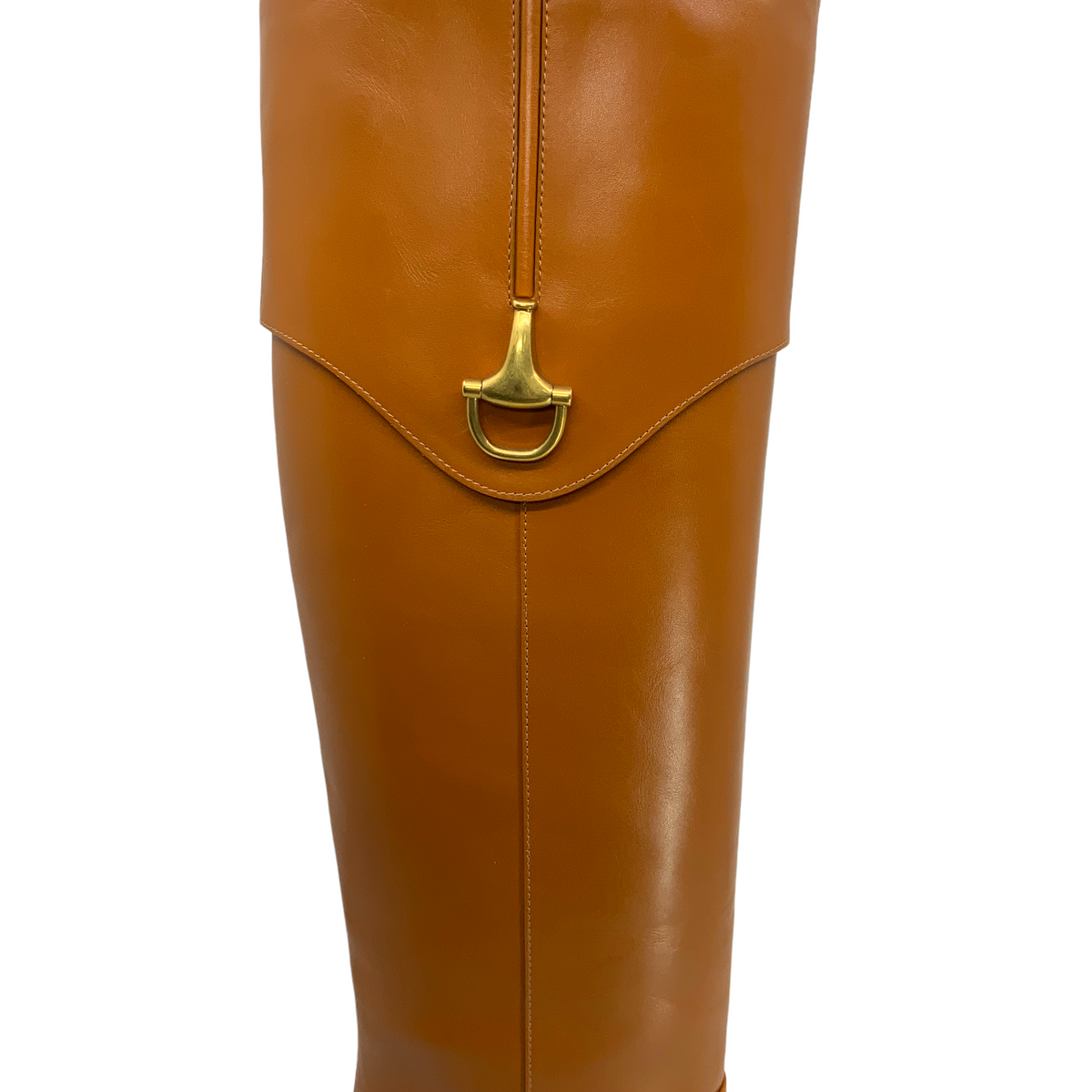 GUCCI Horsebit Leather Knee-High Boots Size 7.5 NEW