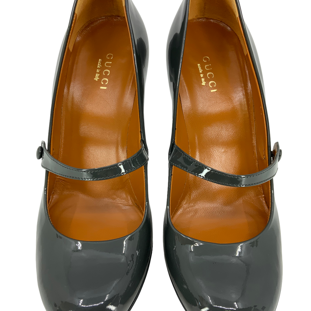 GUCCI Vernice Crystal Betty Mary Jane Platform Pumps Size 6.5
