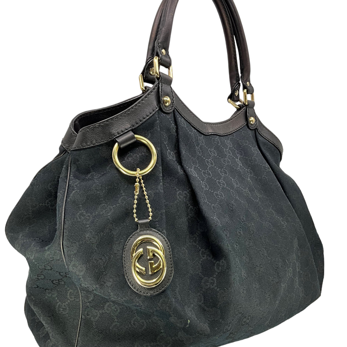GUCCI GG Monogram Canvas Large Sukey Tote