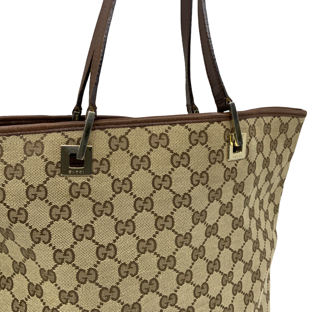 Gucci Vintage Monogram Canvas Tote Bag